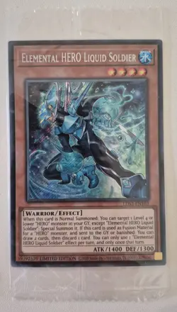 YuGiOh Elemental HERO Liquid Soldier Secret Rare LDS3-EN103 Sealed - Image 1