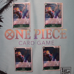 One Piece TCG Sanji OP13-027 R x4 Carrying On His Will Playset - Image 1