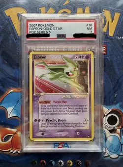 Espeon Gold Star #16 PSA 7 2007 Pokemon POP Series 5 TCG - Image 1