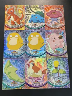 1999 Topps Pokemon HOLO Card Lot (9) Vintage MP/HP Psyduck Charmeleon Vileplume - Image 2