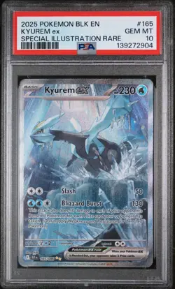 2025 Pokemon B&W Black Bolt Kyurem Ex Special Illustration Rare 165/086 - PSA 10 - Image 1