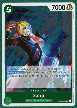 Sanji - Carrying On His Will OP13-027 - One Piece CCG Card - Image 2