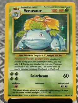 1995 Pokemon TCG Venusaur Holographic Card Base Set 15/102 - Image 1