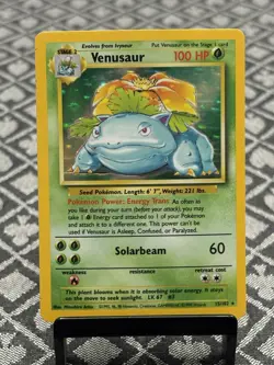 1995 Pokemon TCG Venusaur Holographic Card Base Set 15/102 - Image 5