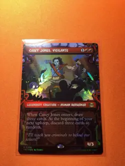 MTG Magic The Gathering Casey Jones, Vigilante Foil TMT Rare Showcase Red TMNT - Image 1