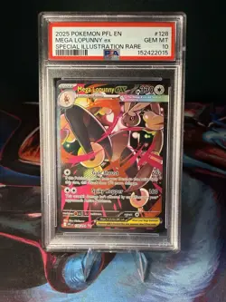 Pokemon Mega Lopunny ex 128/094 Phantasmal Flames Rare Holo PSA 10 2025 330 HP - Image 2