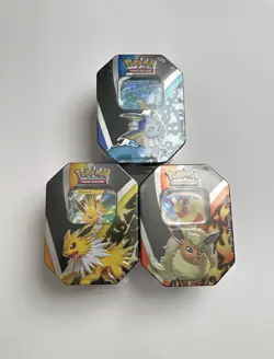Pokemon TCG Eevee Evolutions Tins LOT (x3) 820650829055 - Image 1