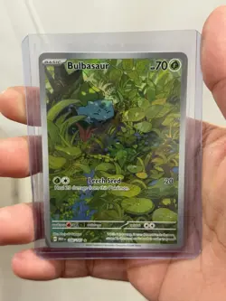 Pokemon Bulbasaur 166/165 Illustration Rare Full Art Holo Scarlet & Violet 151 - Image 1