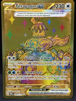 Terapagos ex Hyper Rare Holo Pokemon SV: Prismatic Evolutions 180/131 - Image 1