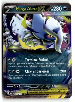 Mega Absol ex 086/132 Double Rare Mega Evolution Pokemon Holo Near Mint - Image 1