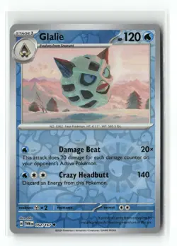 Glalie 052/167 Uncommon Twilight Masquerade Pokemon Reverse Holo Near Mint - Image 1