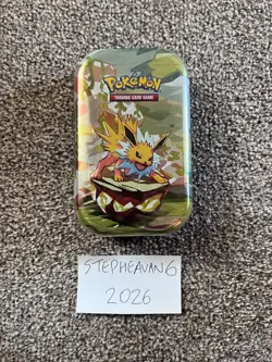 Pokemon TCG: Scarlet & Violet—Prismatic Evolutions Mini Tin New Sealed - Jolteon - Image 1