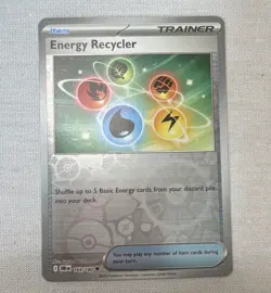 Pokemon TCG Energy Recycler 164/182 Sv10 Reverse Holo Trainer Uncommon - Image 1