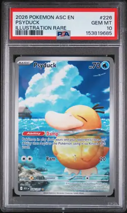 2026 POKEMON ASC EN-ASCENDED HEROES ILLUSTRATION RARE #226 PSYDUCK PSA 10 - Image 1