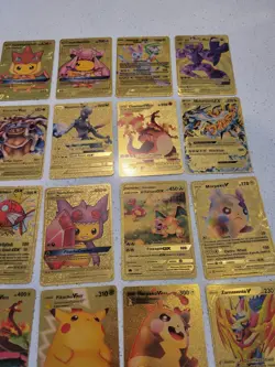 Lot of 55 Gold Foil Pokemon Card Fan Art Cards (All Cards Pictured) Mint Cond - Image 4