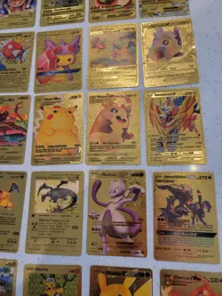 Lot of 55 Gold Foil Pokemon Card Fan Art Cards (All Cards Pictured) Mint Cond - Image 5