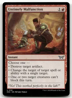 Untimely Malfunction #161 (NM) Duskmourn DSK Magic MTG - Image 1
