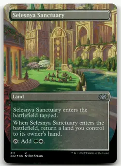 Selesnya Sanctuary (Borderless) #411 (Foil) NM Double Masters 2022 2X2 Magic MTG - Image 1