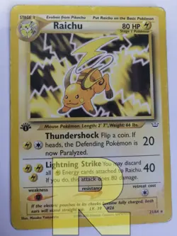 Raichu ® Neo Revelation 21/64 ® Rara ® Pokemon ® 1ª EDIZIONE Inglese ® Good-- - Image 1