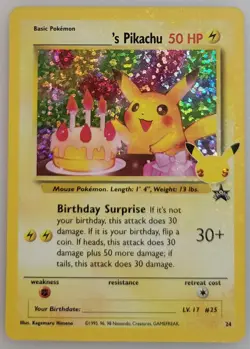 ______'s Pikachu 24/53 Pokemon Celebrations: Classic Collection Holo NM - Image 1