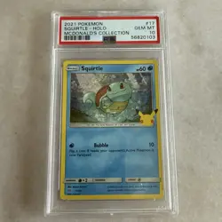 2021 Pokemon Squirtle #17 Mcdonald's Pokemon Collection Confetti Holofoil PSA 10 - Image 1
