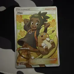 Pokemon Hau Full Art Holo Ultra Rare SM Guardians Rising 150/145 - Image 1