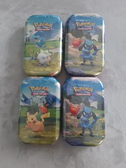 Pokemon TCG Ascended Heroes Set of 4 Sealed Mini Tins - Image 1