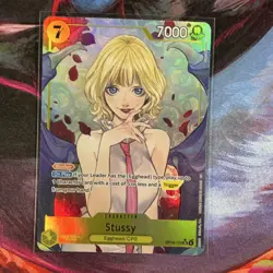 Bandai Stussy OP13-110 Carrying On His Will Super Rare Alt Art Foil 7000 Power - Image 1