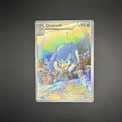 Quaxwell 207/193 Paldea Evolved Illustration Rare Full Art Pokemon Card 2023 - Image 4