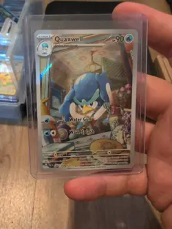 Quaxwell 207/193 Paldea Evolved Illustration Rare Pokemon TCG Card NM Holo - Image 1
