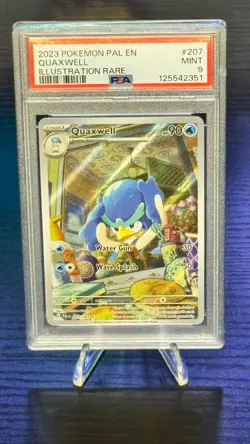 Pokemon Quaxwell Paldea Evolved 207/193 Illustration Rare Card PSA 9 - Image 1