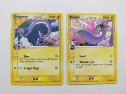 Dratini Dragonair Delta Species 65/113 41/113 Vintage LP Pokemon Card Bundle TCG - Image 1