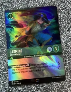 Disney Lorcana TCG Ursula's Return Jasmine Desert Warrior Enchanted Card 212/204 - Image 4