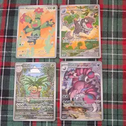 Pokemon TCG Maractus Tyrunt Exeggutor Drapion Holo Lot of 4 English 2025 Cards - Image 1