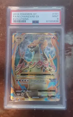 Pokemon XY Evolutions Mega Charizard EX #101/108 2016 PSA 9 - Image 1
