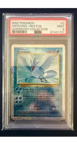 Articuno Reverse Holo 2/110 Legendary Collection Pokemon PSA 9 - Image 1