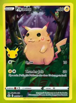 2021 POKEMON SWORD & SHIELD CELEBRATIONS PIKACHU #005/025 HOLO RARE - Image 1