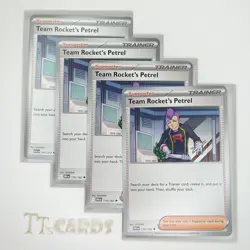 Team Rocket's Petrel 176/182 x4 Playset 4x - Pokemon SV Destined Rivals DRI - Image 1