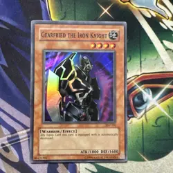 Yugioh! Gearfried the Iron Knight PSV-101 Super Rare Unlimited NM Vintage - Image 1