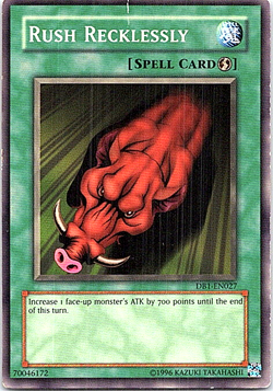 Rush Recklessly DB1-EN027 Yu-Gi-Oh! Heavy Play Unlimited - Image 1