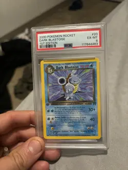 2000 Pokemon Team Rocket Dark Blastoise 1st Edition #20 PSA 6 non holo - Image 1