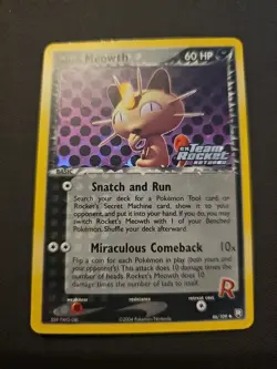 Rocket's Meowth 46/109 EX Team Rocket Returns Stamped Reverse Holo Pokemon Card - Image 1