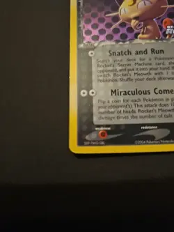 Rocket's Meowth 46/109 EX Team Rocket Returns Stamped Reverse Holo Pokemon Card - Image 2