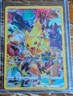 Pokemon Pikachu TCG Card Crown Zenith 160/159 Holo Secret Rare - Image 1
