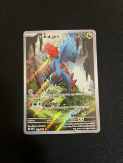 Pokemon Druddigon White Flare Illustration Rare Card 151/086 NM - Image 1