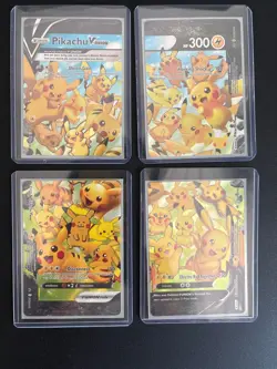 Pikachu V-Union Set of 4 SWSH: Sword & Shield Promo Cards Holo - Image 3