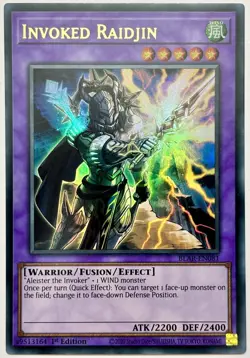 BLAR-EN081 Invoked Raidjin - Ultra Rare 1st Edition Near Mint YuGiOh Card - Image 1