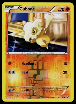 Pokemon Card - Cubone Dragons Exalted 60/124 Reverse Holo Common - Image 1