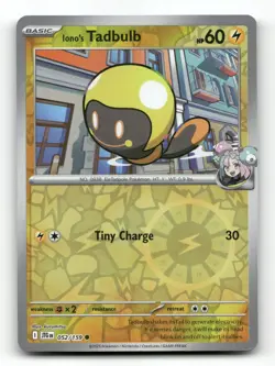 Iono's Tadbulb 052/159 - Journey Together Reverse Holo - Pokemon Card NM/M - Image 1