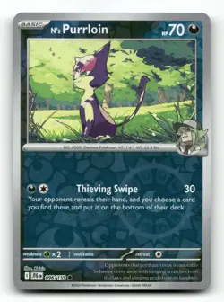 N's Purrloin 096/159 - Journey Together Reverse Holo - Pokemon Card NM/M - Image 1